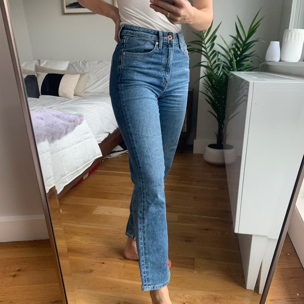 H&M Straight Leg High Rise Mom Jeans
